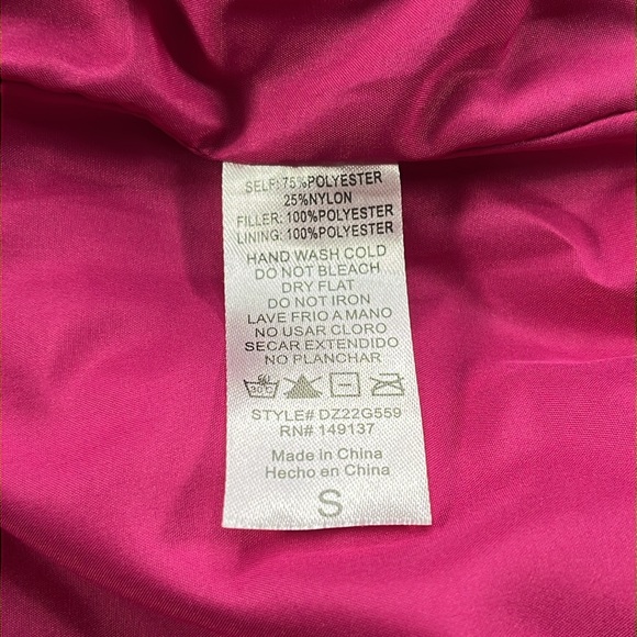 Double zero pink gorpcore quilted snap button front puffer jacket sz S - Picture 9 of 9